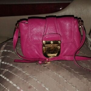 Michael Kors Pink Crossbody Bag with Gold Hardware